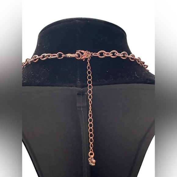 Fall Inspired Brass Colored Floral Statement Necklace - Picture 3 of 4